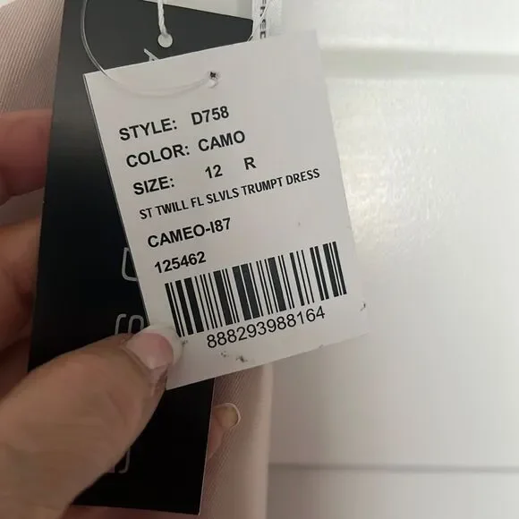 Alfred Sung Bridesmaid Dress cameo-12 - Picture 4 of 6